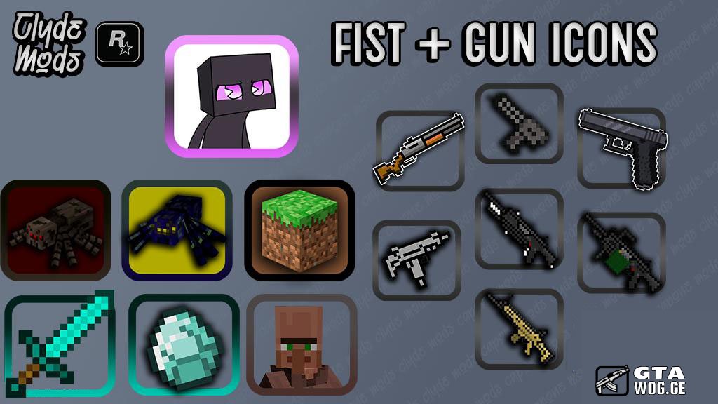 [SA FIST] Minecraft Fists + Icons