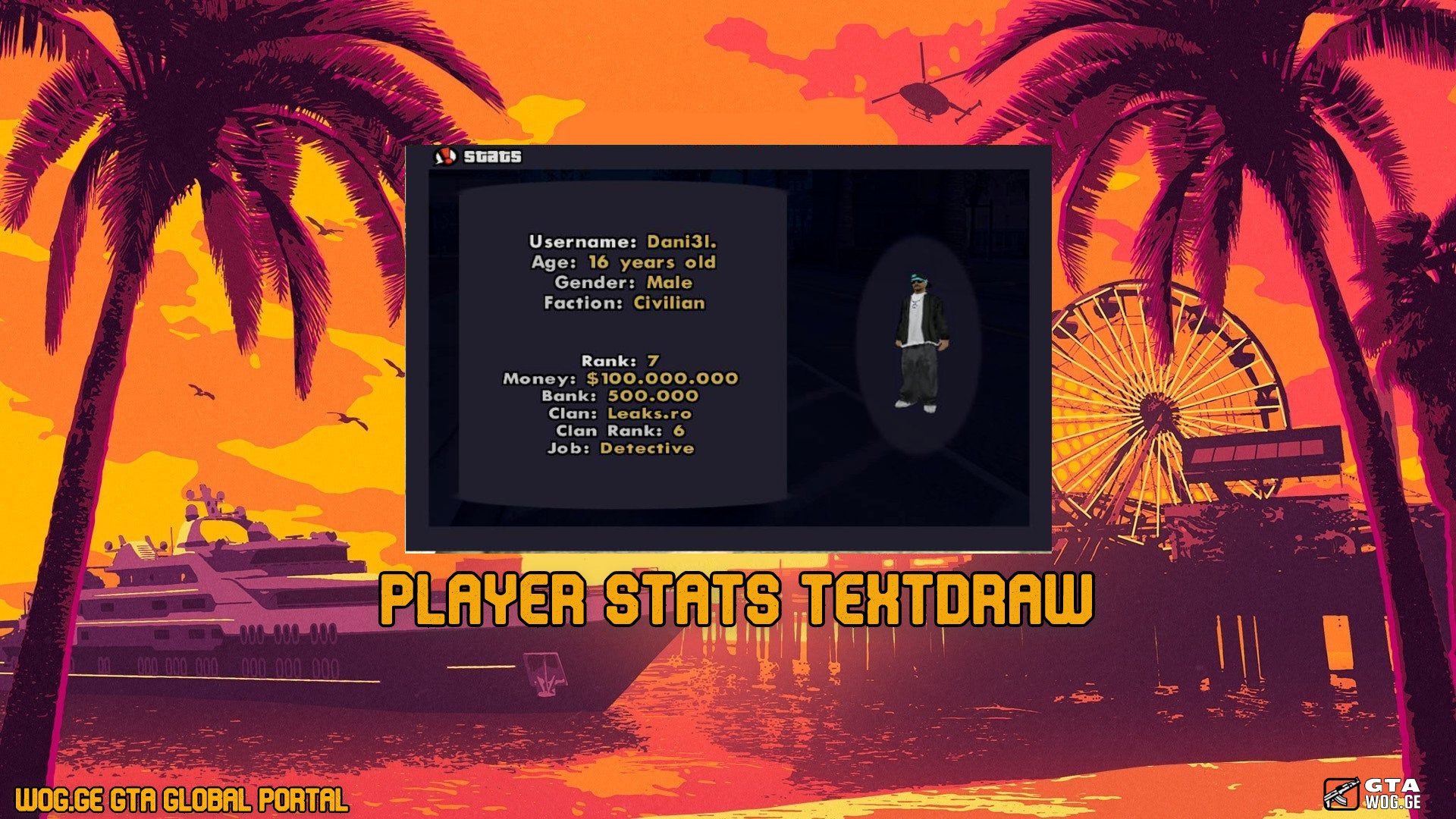 [TextDraw] Player Stats Textdraw